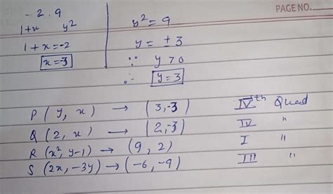 If the coordinates of a point M are (-2, 9) which can also be expressed ...