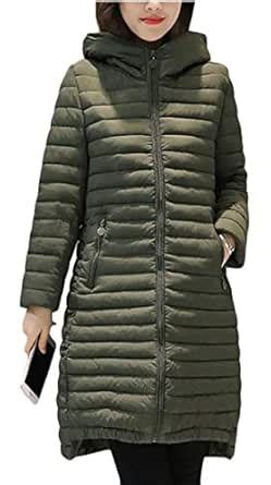 Buy cfzsyyw Women's Lightweight Hooded Puffer Jacket Down Coat Green XL ...