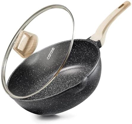 Buy CAROTE 24cm/2.4L Non Stick Kadai, Induction Kadai, Granite Stone ...