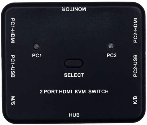 Tobo HDMI KVM Switch 2 Ports Share 2 Computers with One Monitor 2x1 USB ...