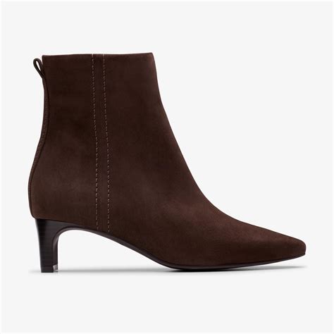Womens Edina Up Dark Brown Suede Ankle Boots Boots | Clarks UK