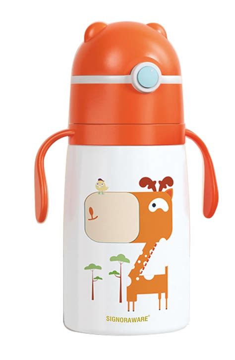 Signoraware Stainless Steel Hello Kids 2 in 1 Vacuum Insulated Flask ...
