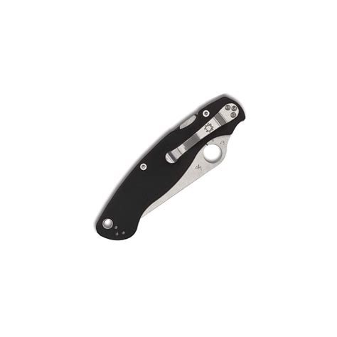 Spyderco Military 2 Compression Lock Black G-10 Handle Satin Blade C36GP2 | American Edge Knives