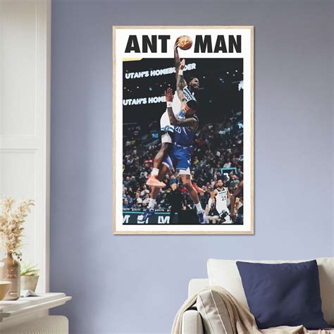 Anthony Edwards Poster, Basketball Poster, Illustrated Sports Poster ...
