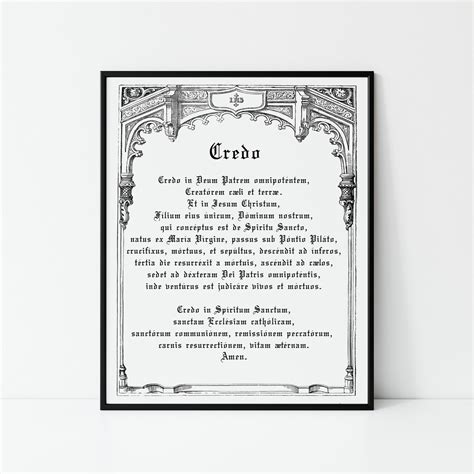 Credo Traditional Catholic Printable Prayer - Latin Mass Catholic ...