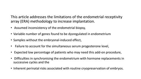Endometrial Receptivity Array- Dr Kaberi Banerjee | PPTX