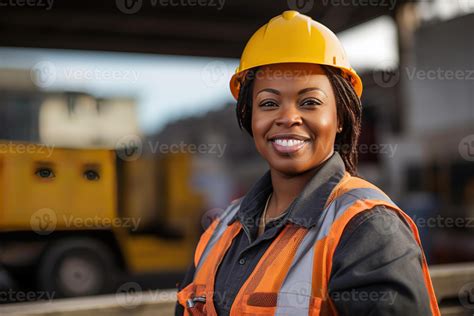 Portrait of a proud, strong, and skilled female African American ...