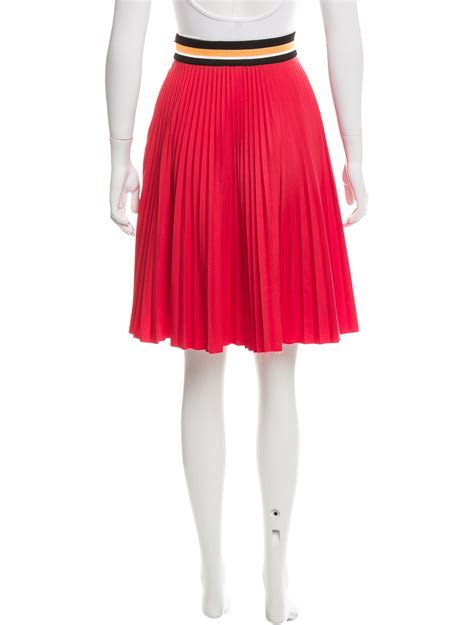 Prada Pleated Knee-Length Skirt - Clothing - PRA163524 | The RealReal