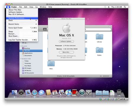 Mac OS VirtualBox 的图像结果