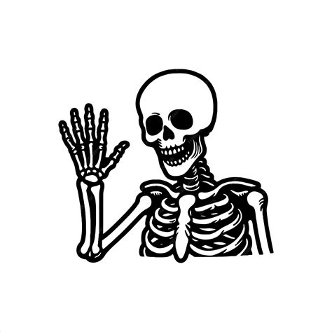 Skeleton Middle Finger Svg | Premium AI-generated vector