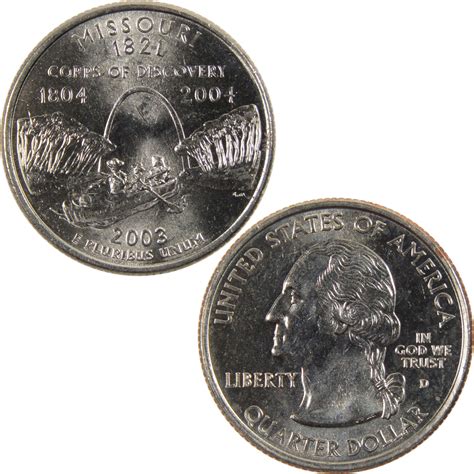 2003 D Missouri State Quarter BU Uncirculated Clad 25c Coin
