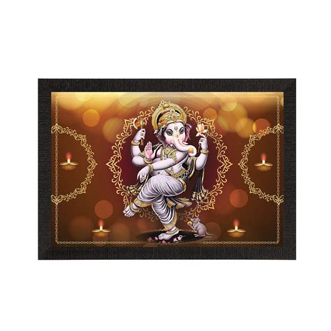 Lord Ganesha Satin Matt Texture UV Art Painting - eCraftIndia Online