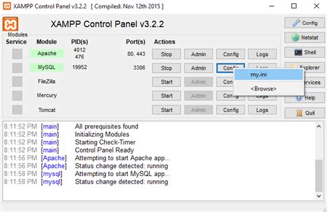 Image result for Xampp Connect to MySQL