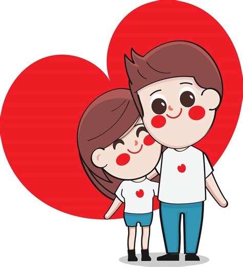 amor de dibujos animados de pareja 18735144 Vector en Vecteezy