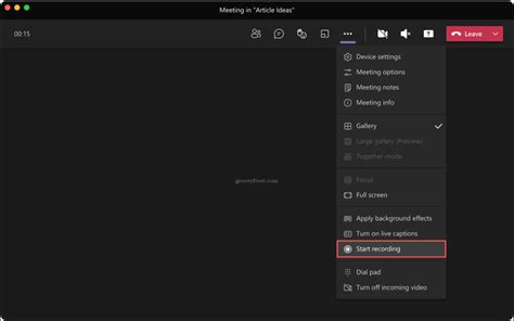 Teams Recording Tutorial 的图像结果