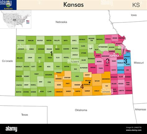 Kansas political districts map