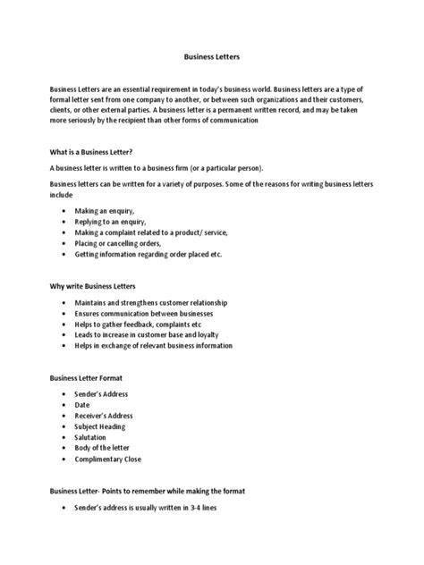 Business Letter Example PDF 的图像结果