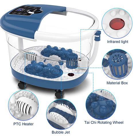 Foot Bath Spa Massager With Heat Bubbles Heated Foot Spa | Desertcart EGYPT
