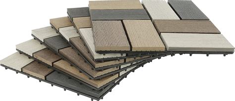 Buy buimpome Wood-Plastic Composite Patio Deck Tiles（Antique Random,6 ...
