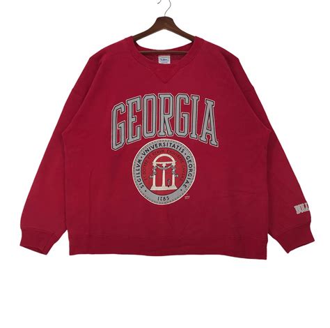 Vintage 90s University of Georgia Sweatshirt Crewneck Big Logo Georgia ...
