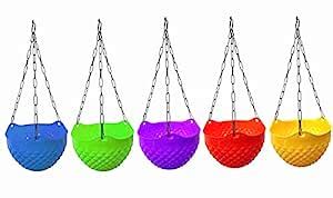 Go Hooked Multicolor Crystal Hanging Pots, Beautiful Hanging Flower ...