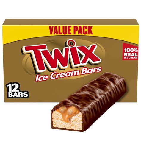 Twix Caramel Vanilla Milk Chocolate Ice Cream Bars, 23.16 fl oz, 12 ...