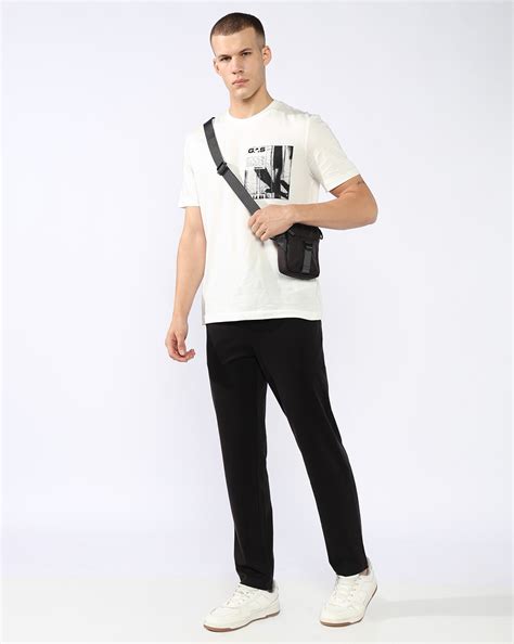 Regular Fit Classic Drawcord Black Track Pants