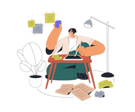 Creative work creativity concept inspired artist illustrator with ...