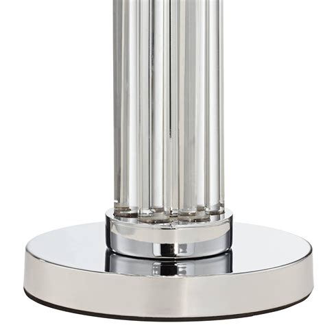 Buy Cadence Modern Art Deco Style Column Table Lamp 30" Tall Chrome ...