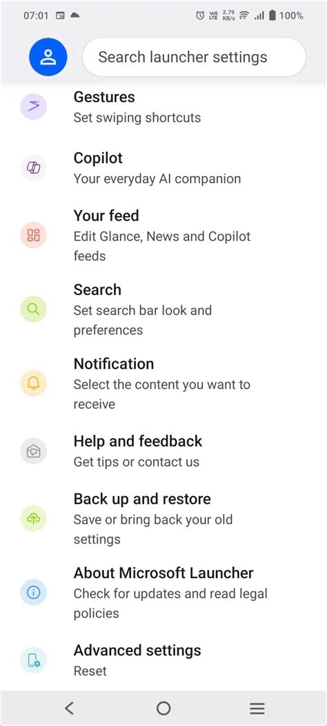 Image result for Microsoft Launcher Customize