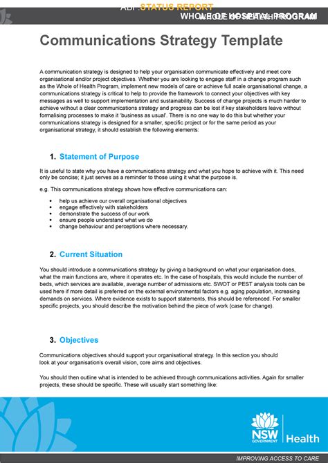 Comms Strategy Template 的图像结果