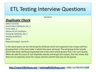 Image result for ETL Testing Interview Questions