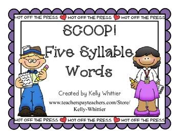 Decoding Five Syllable Words Reading Card Game by Kelly Whittier
