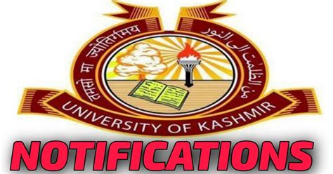 Kashmir University Important Notifications For U.G and P.G Students