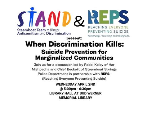 STAND & REPS Present When Discrimination Kills: Suicide Prevention for ...