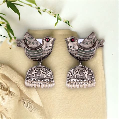 OXIDIZED MARIAH JHUMKA – For Ya