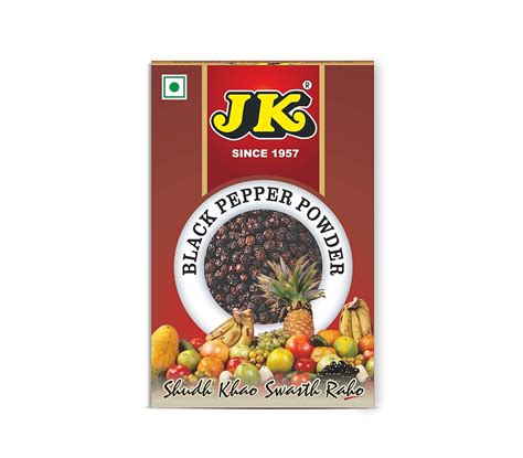 JK Black Pepper Powder | Kali Mirch | Gol Mirch (100g) (Pack of 1 ...