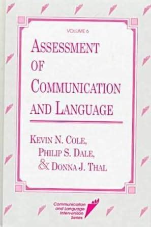Buy Assessment of Communication and Language: v.6 (Communication ...