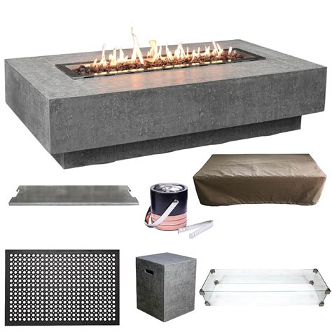 Elementi Hampton Fire Pit Bundle Outdoor Firepit Set Includes 56 ...