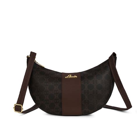 Buy Lavie Women Brown Mono Bonnie Hobo Sling Bag (L) Online