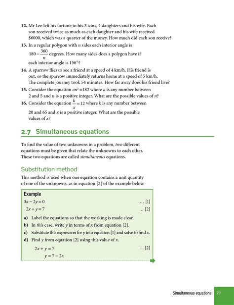 Word Problems Using Simultaneous Equations 的图像结果