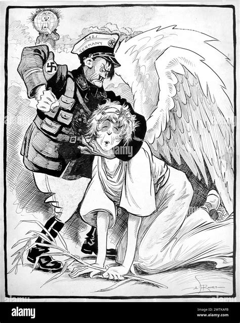 Cartoon - The Hun Cowardly Bully at Work Arthur George Racey (1870-1941 ...