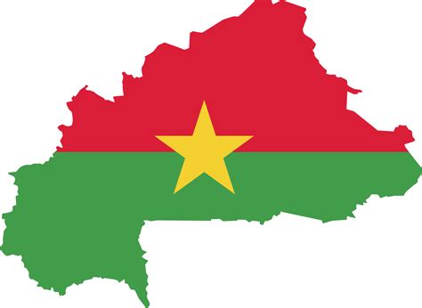 burkina faso carte couleur de la ville du drapeau du pays. 12096526 PNG
