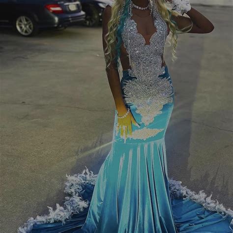 Women's Dress - Blue - S – Prom dress #prom #prom dre… - Gem