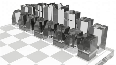 Crystal Chess Set - 3D Model by trenderenderbrad