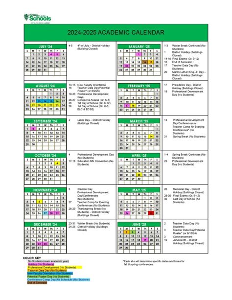 Edina Public Schools Calendar 2025-2026 PDF | Academic
