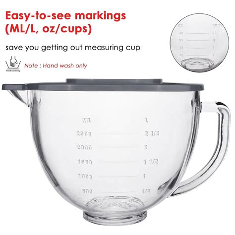 KitchenAid Hammered Glass Mixing Bowl | Textured Artisan Design | See ...