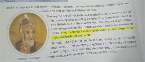 give me information which line I have post you the revolt of 1857 give ...