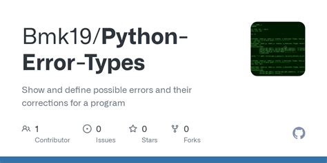 Python Error Types 的图像结果