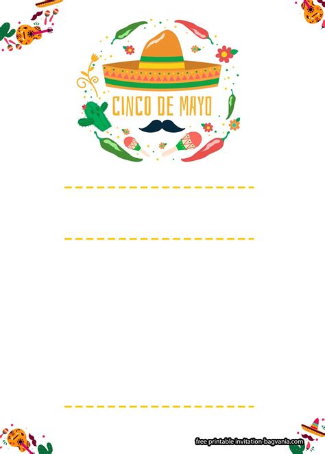 Cinco De Mayo Invitation Template Free